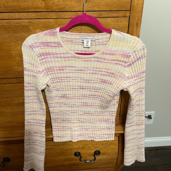 Striped Knit Long Sleeve Top - Picture 3 of 4